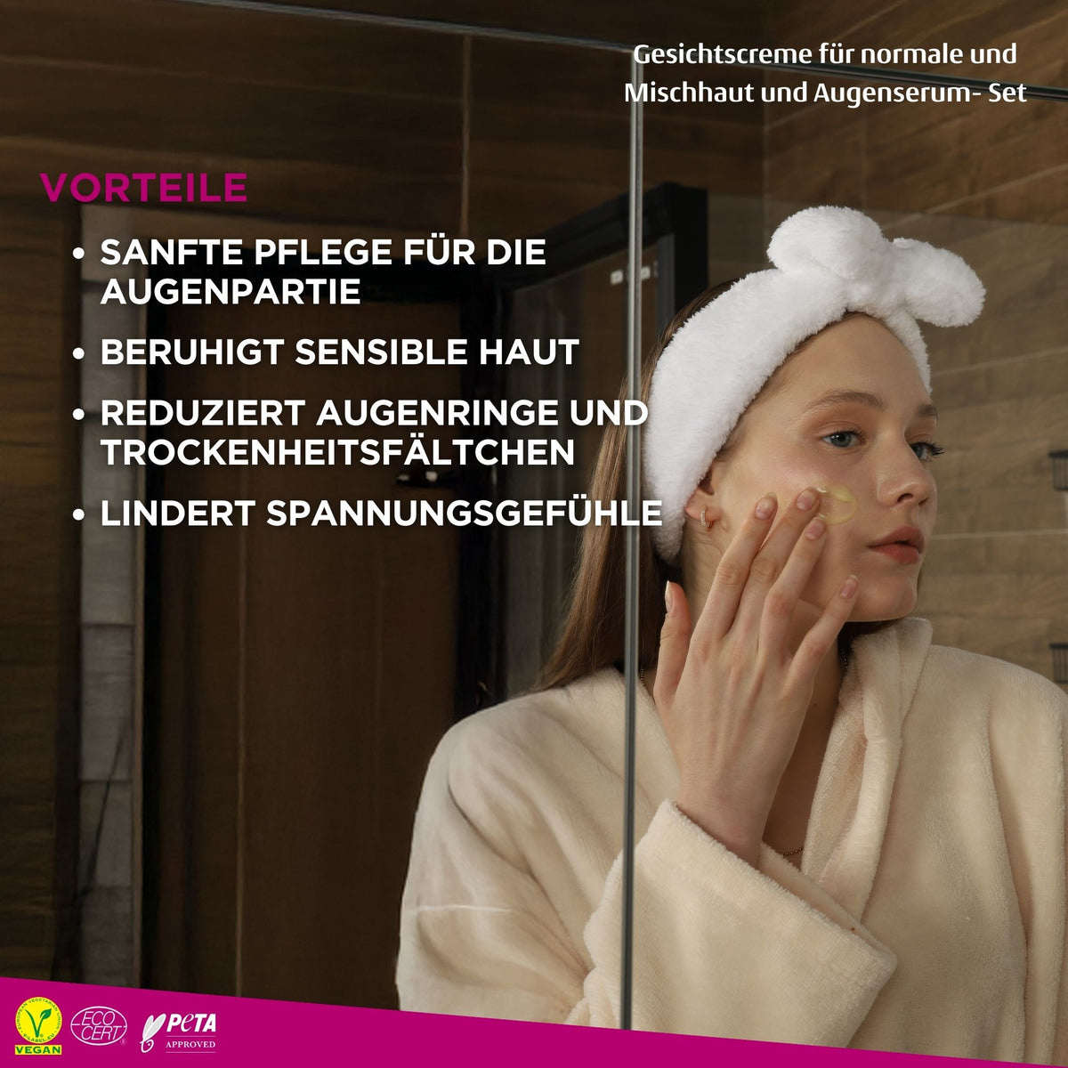 Rosense Gesichtscreme für normale und Mischhaut und Augenserum- Set