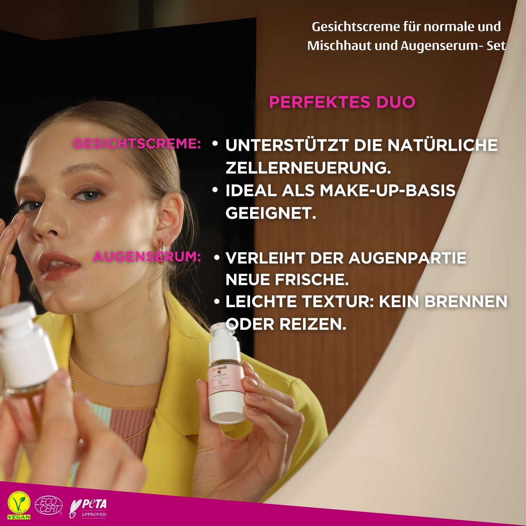Early Access-Rosense Gesichtscreme für normale und Mischhaut und Augenserum- Set
