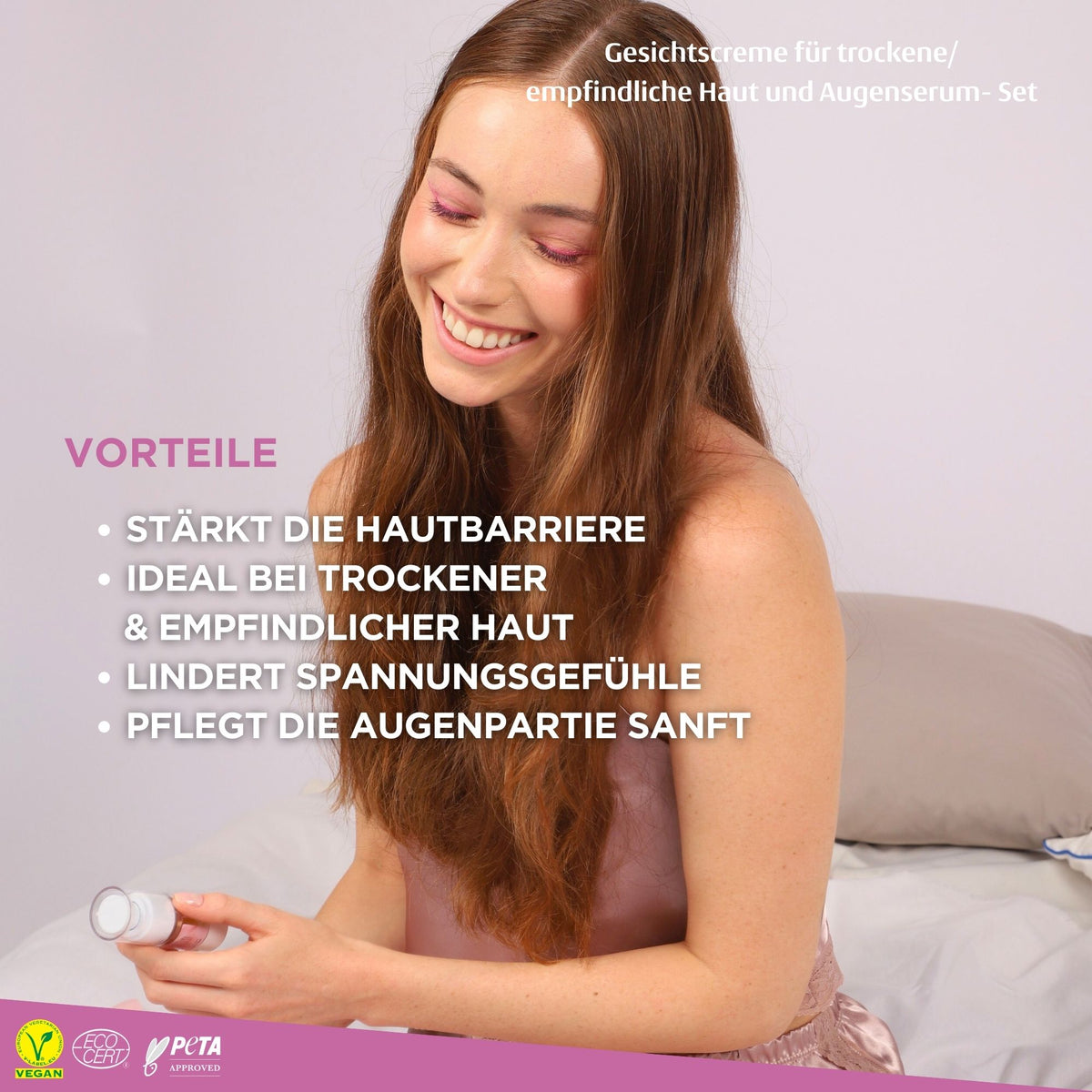 Rosense Gesichtscreme für trockene und empfindliche Haut und Augenserum- Set