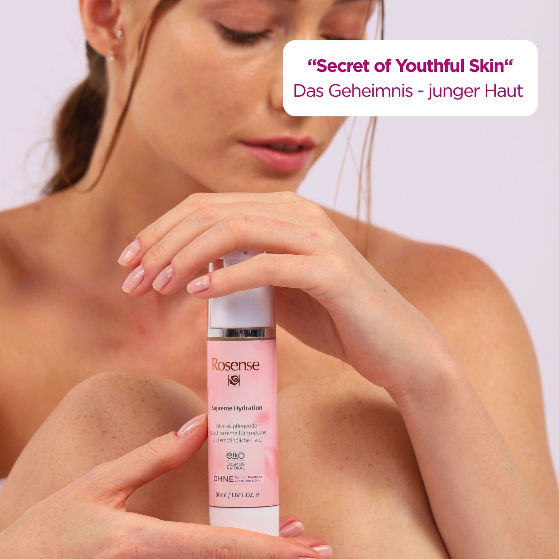 Rosense Gesichtscreme für trockene und empfindliche Haut und Augenserum- Set