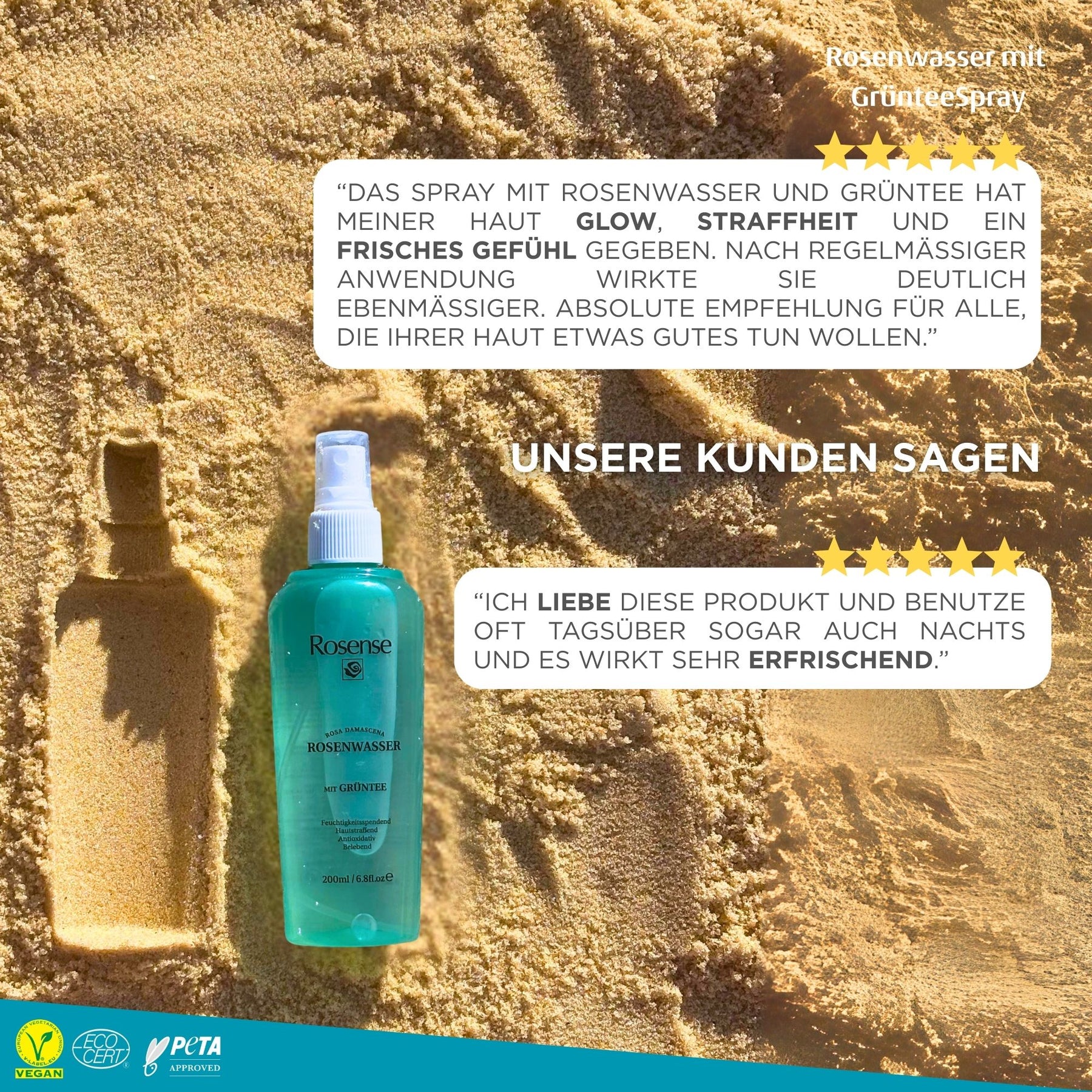 Early Access-Rosense Rosenwasser mit Grüntee Spray - 200ml