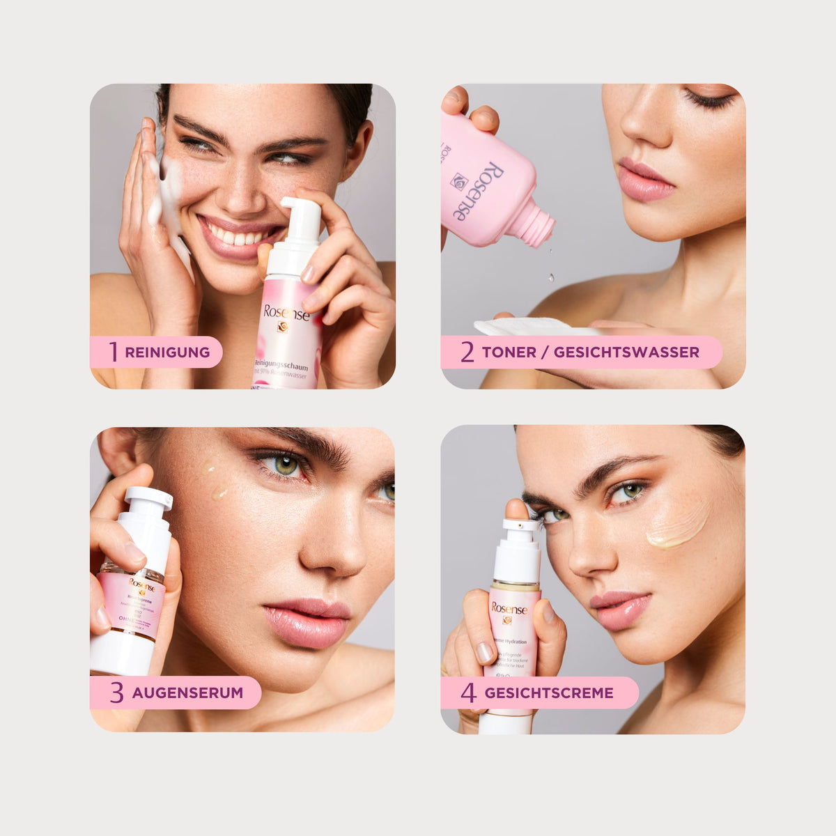Rosense Pflegeset für normale und Mischhaut
