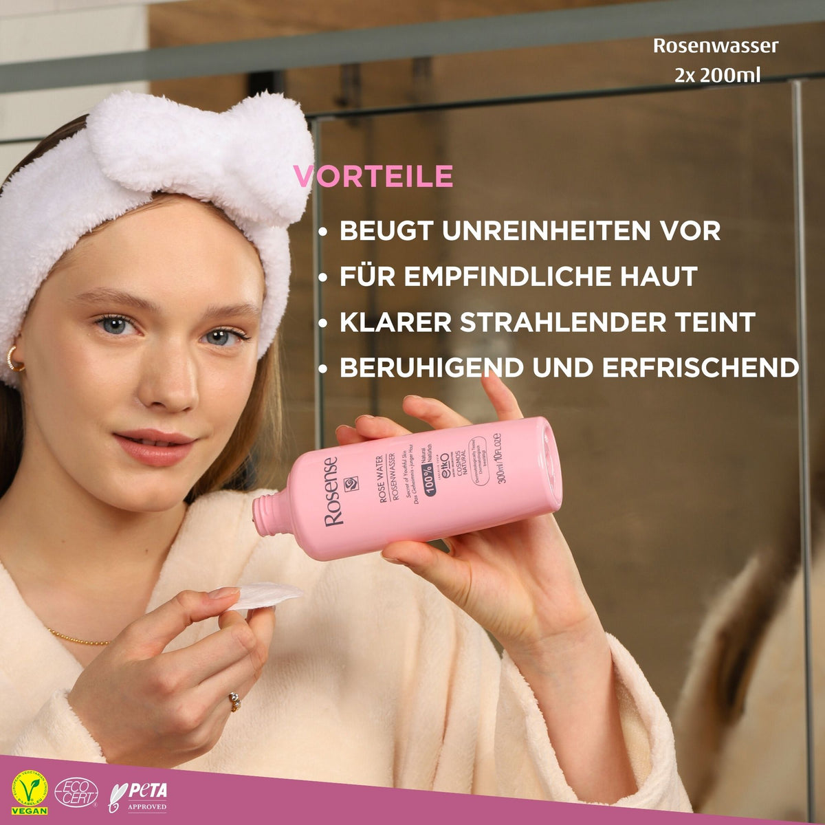 Rosense 2x Rosenwasser - 200 ml