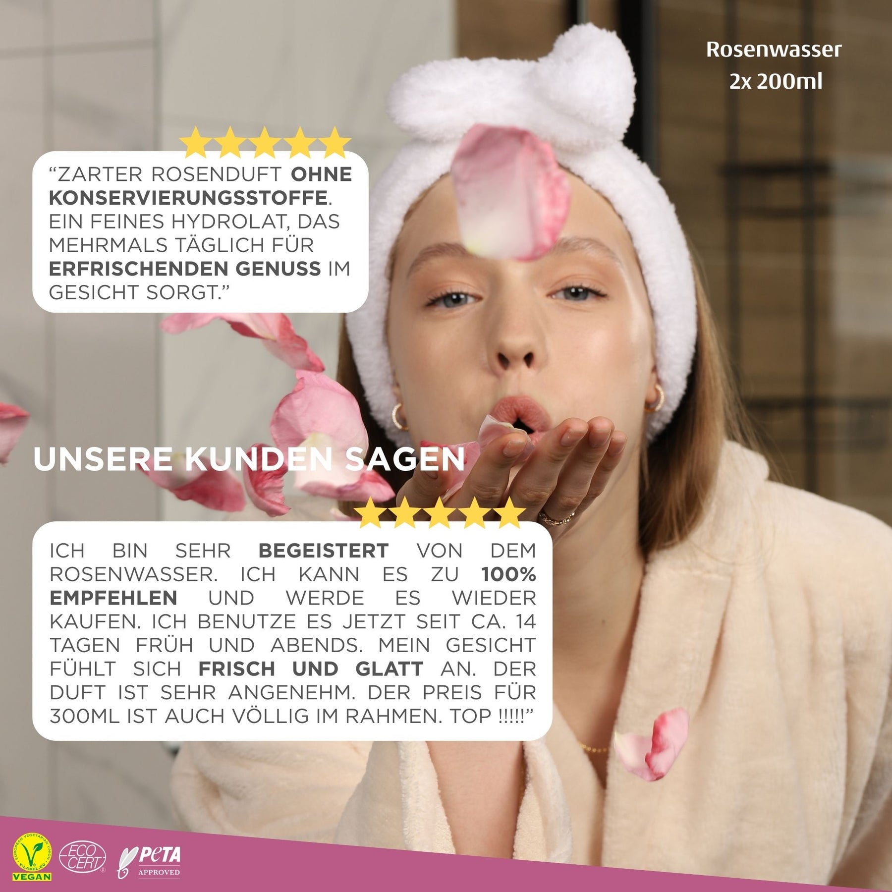 Rosense 2x Rose Water - 200 ml