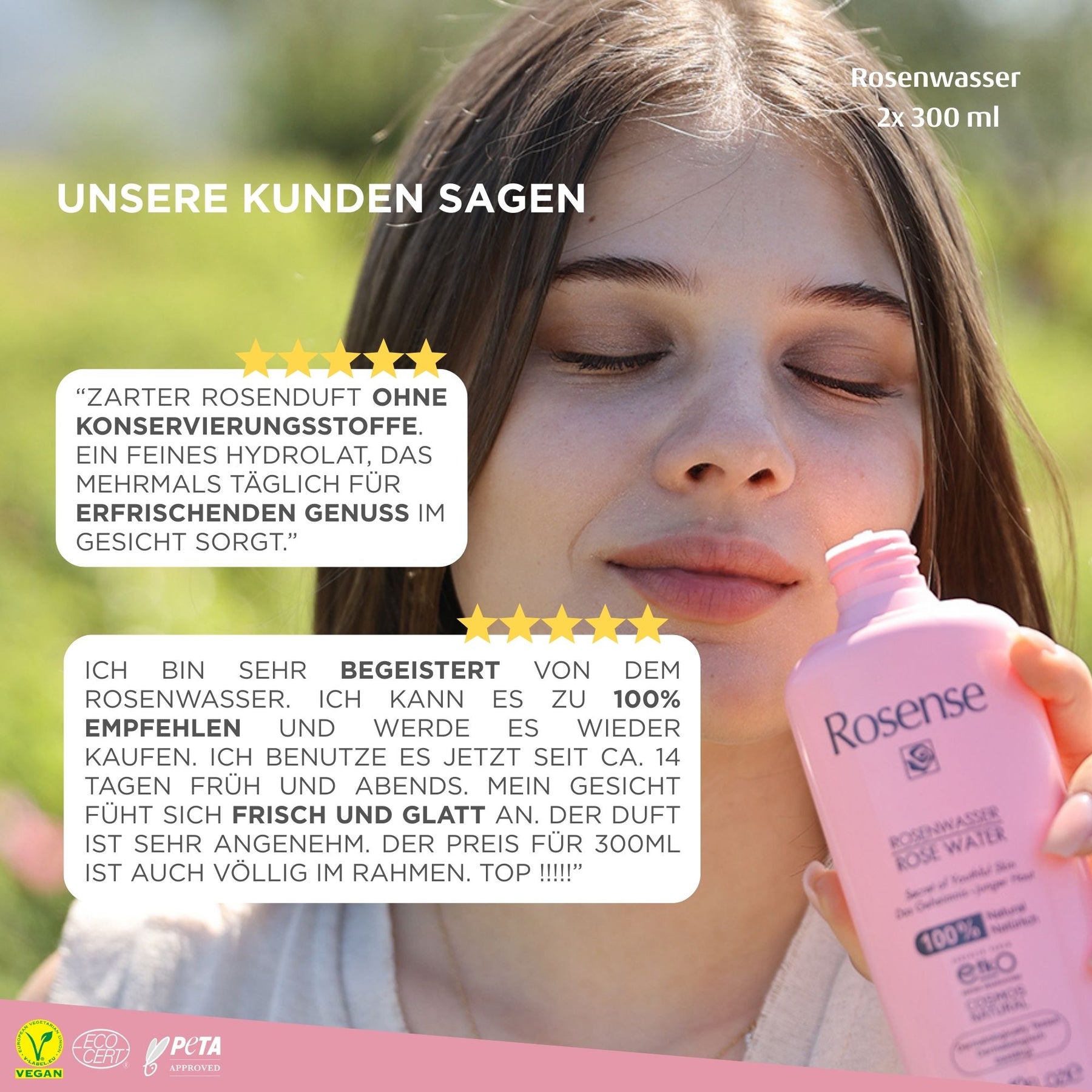 Rosense 2x Rosenwasser - 300 ml