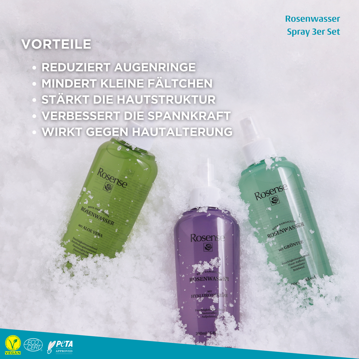 Rosense Rosenwasser Spray- 3er Set