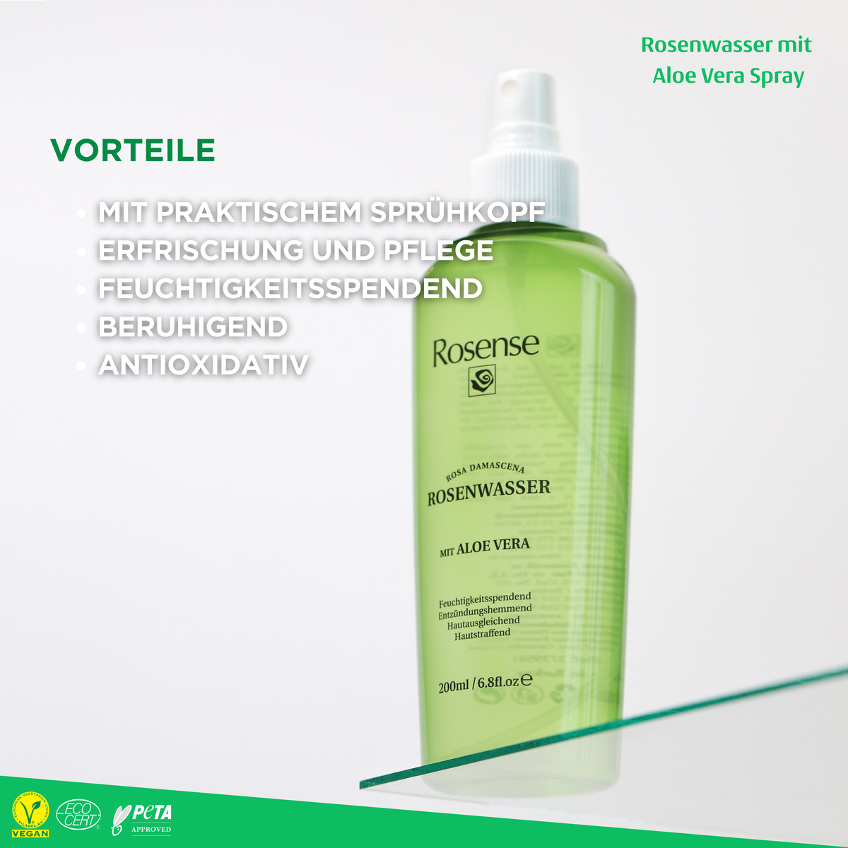 Early Access-Rosense Rosenwasser mit Aloe Vera Spray - 200 ml