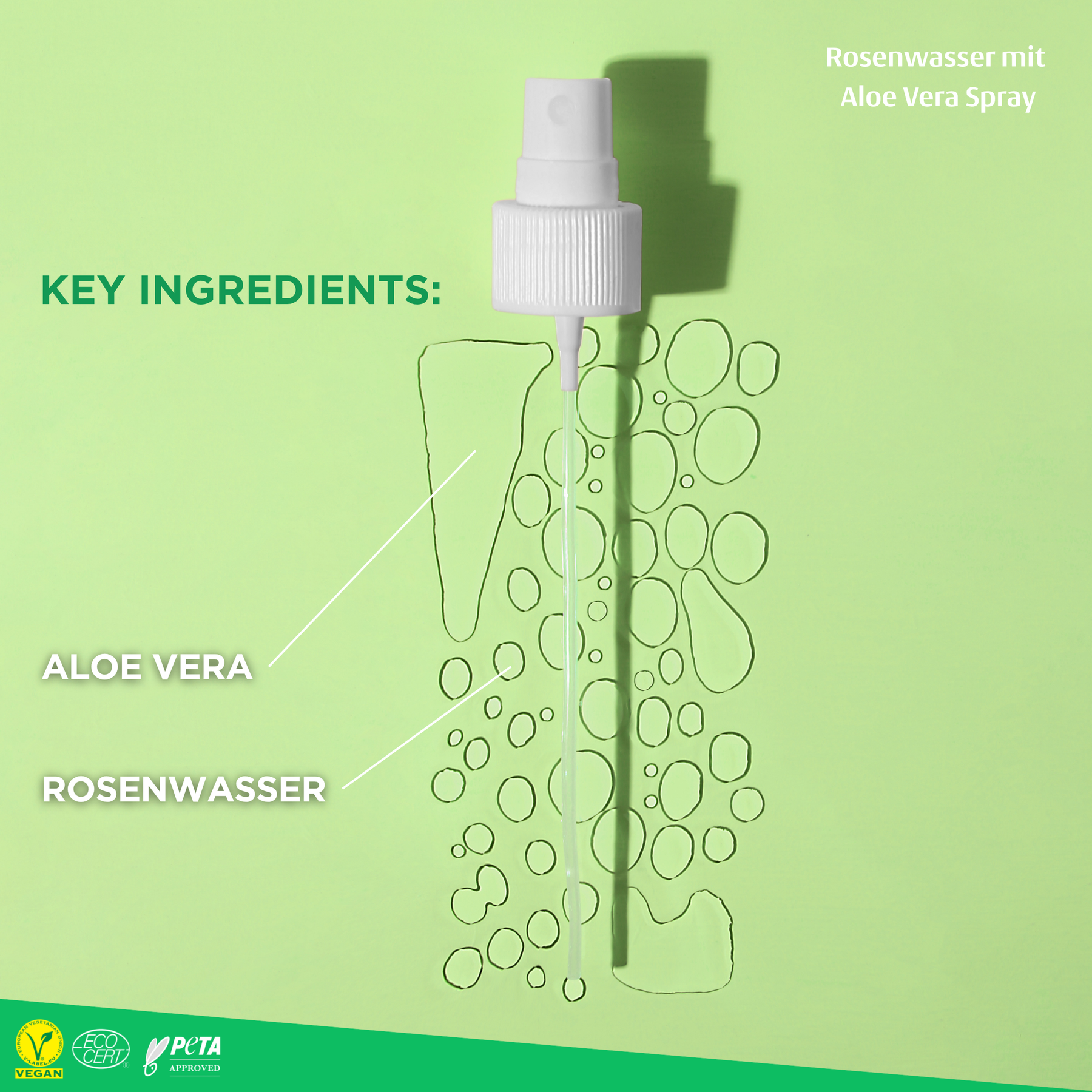 Rosense Rosenwasser mit Aloe Vera Spray - 200 ml