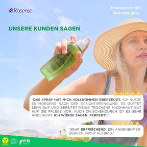 Rose water with aloe vera