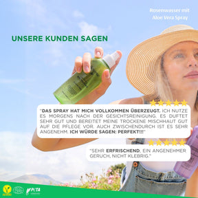 Rosense Rosenwasser mit Aloe Vera Spray - 200 ml