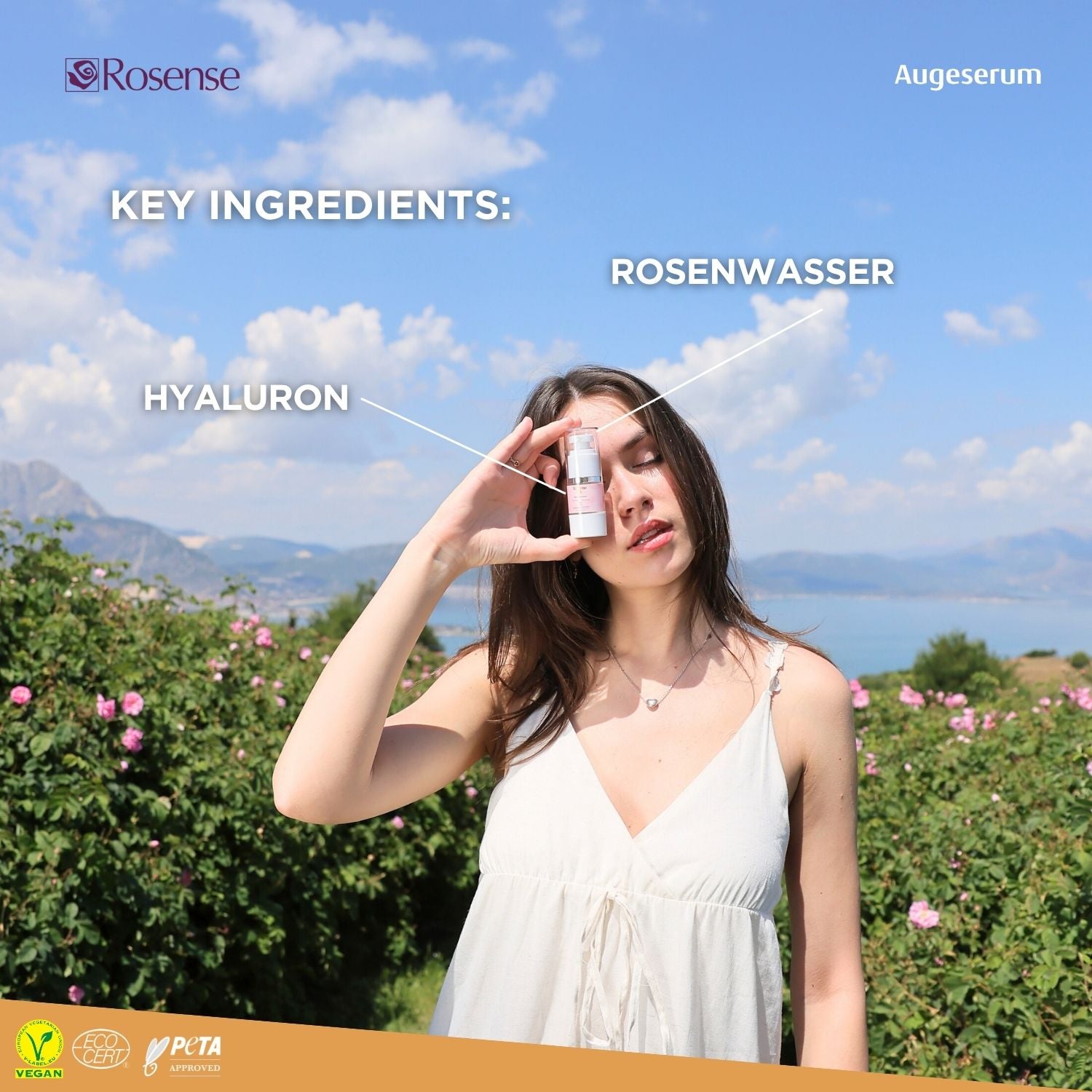 Rosense Rose Supreme Feuchtigkeits-Augenserum - 15 ml