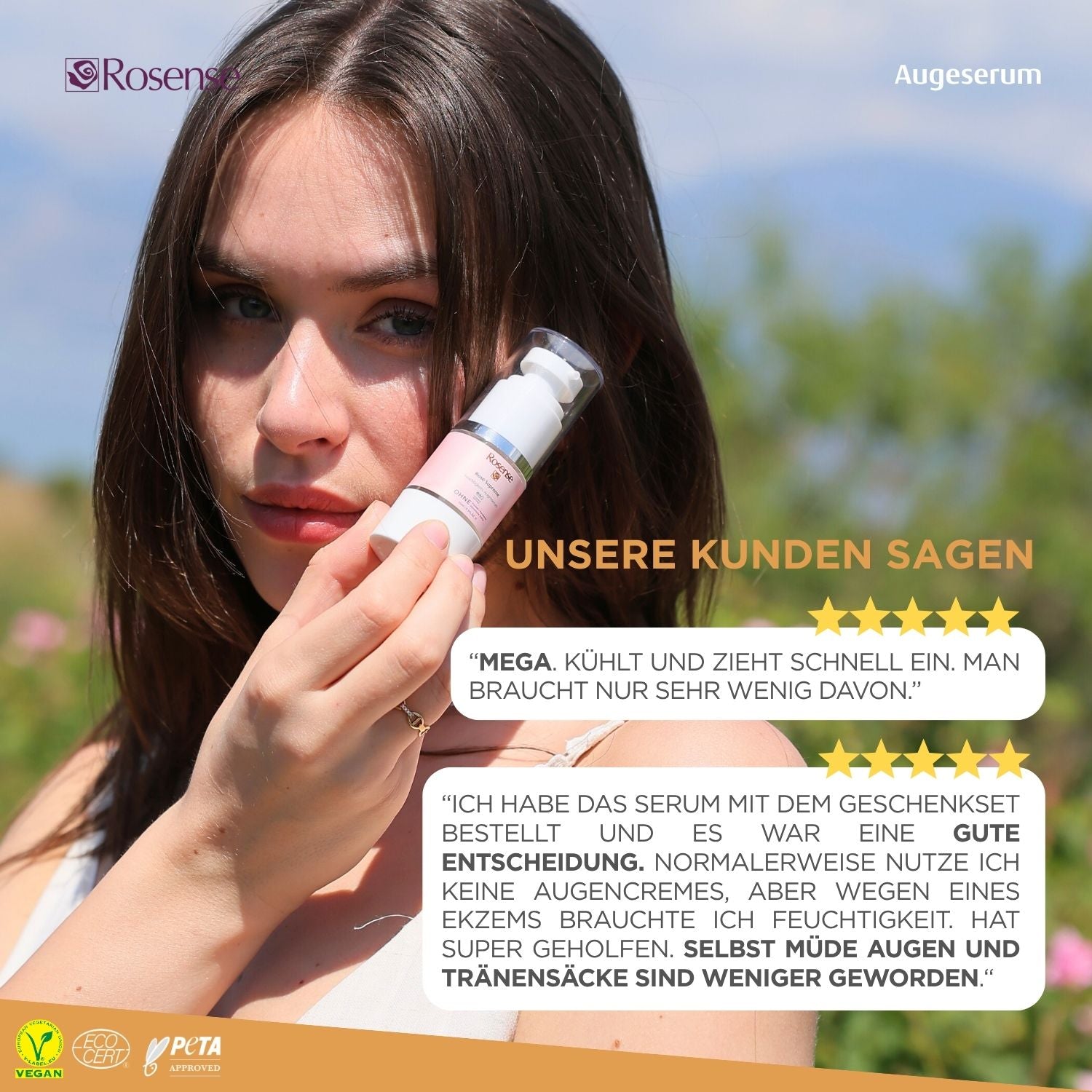 Rosense Rose Supreme Feuchtigkeits-Augenserum - 15 ml