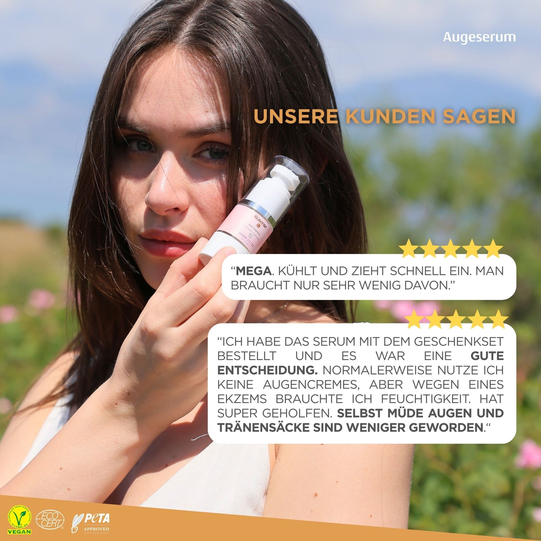 Rosense Rose Supreme Feuchtigkeits-Augenserum - 15 ml