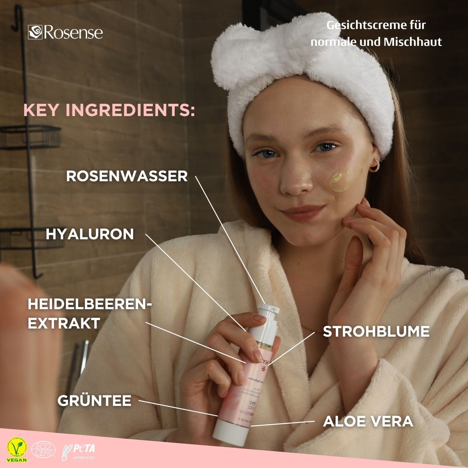 Rosense Supreme Hydration Gesichtscreme für normale und Mischhaut - 50 ml