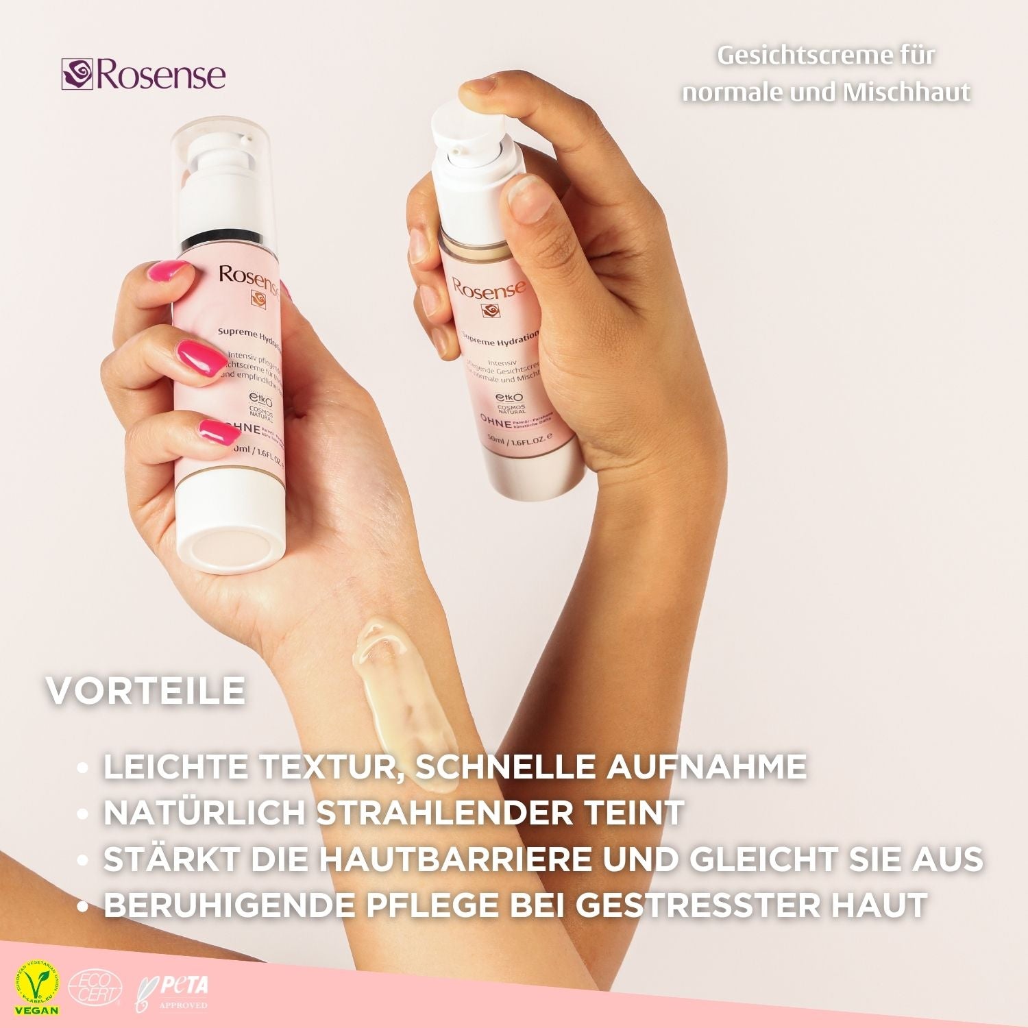 Rosense Supreme Hydration Gesichtscreme für normale und Mischhaut - 50 ml