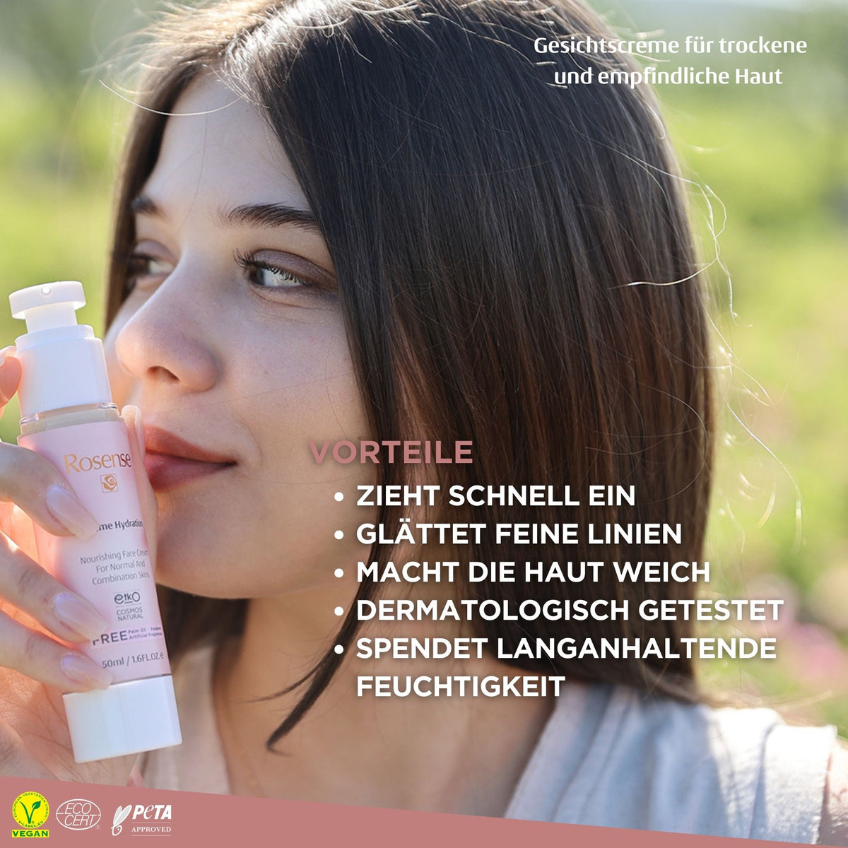 Rosense Supreme Hydration Gesichtscreme für trockene und empfindliche Haut - 50 ml