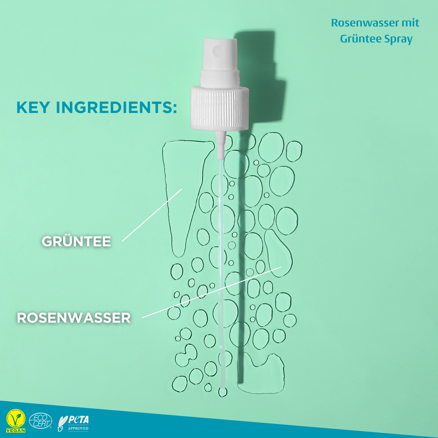 Rosense Rosenwasser mit Grüntee Spray - 200ml