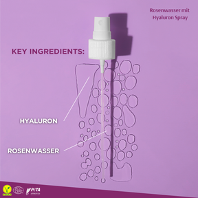 Rose water with hyaluronic acid