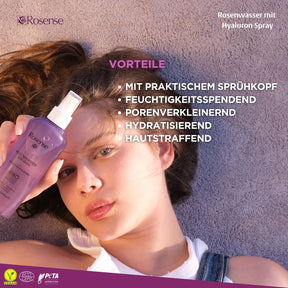 Rosense Rosenwasser mit Hyaluronsäure Spray - 200 ml