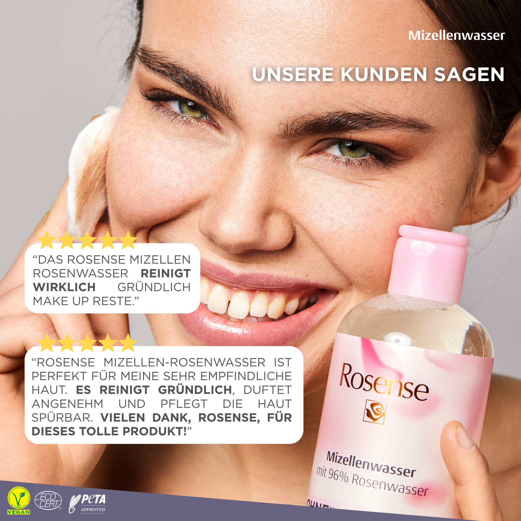 Rosense Mizellen Rosenwasser - 250 ml