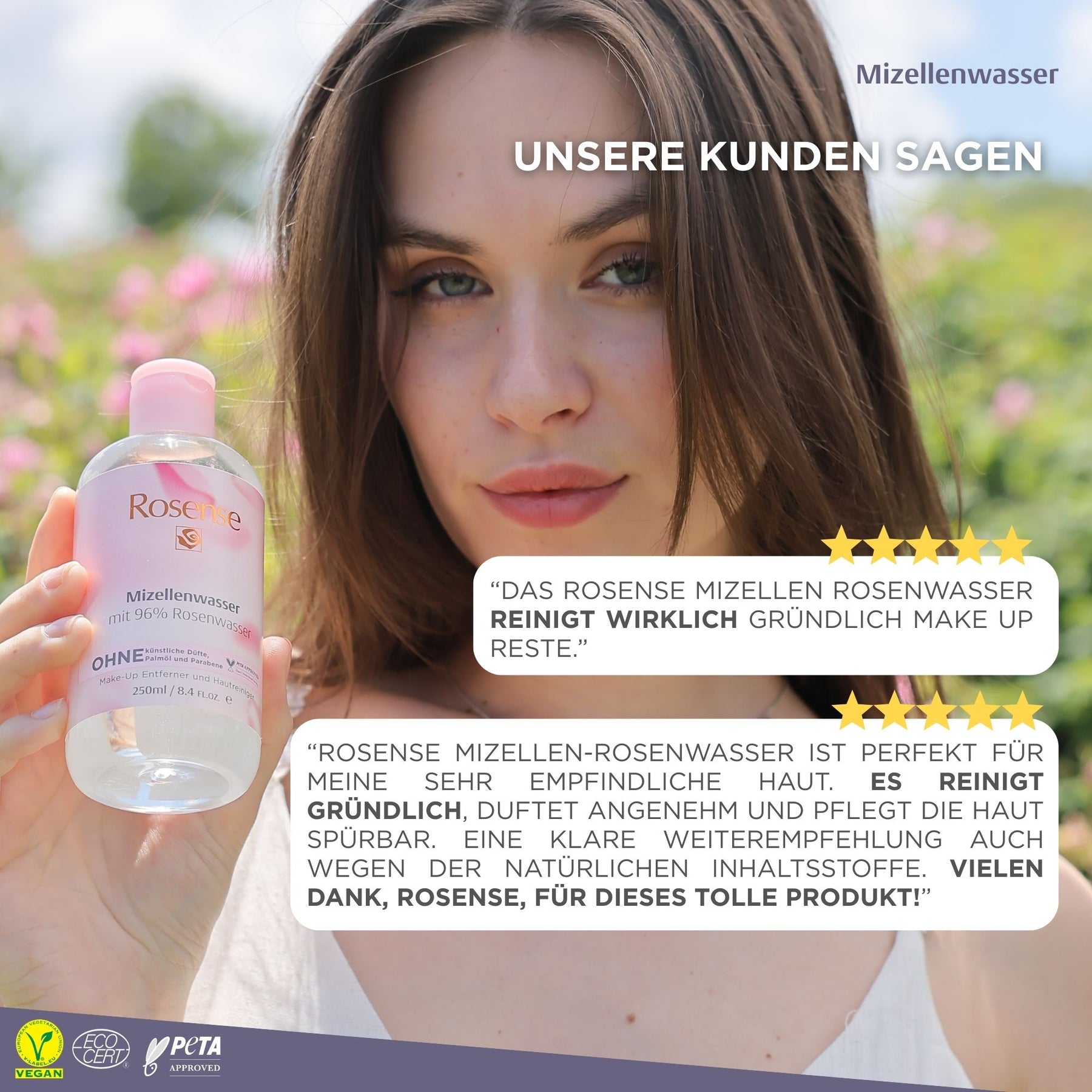 Rosense Mizellen Rosenwasser - 250 ml