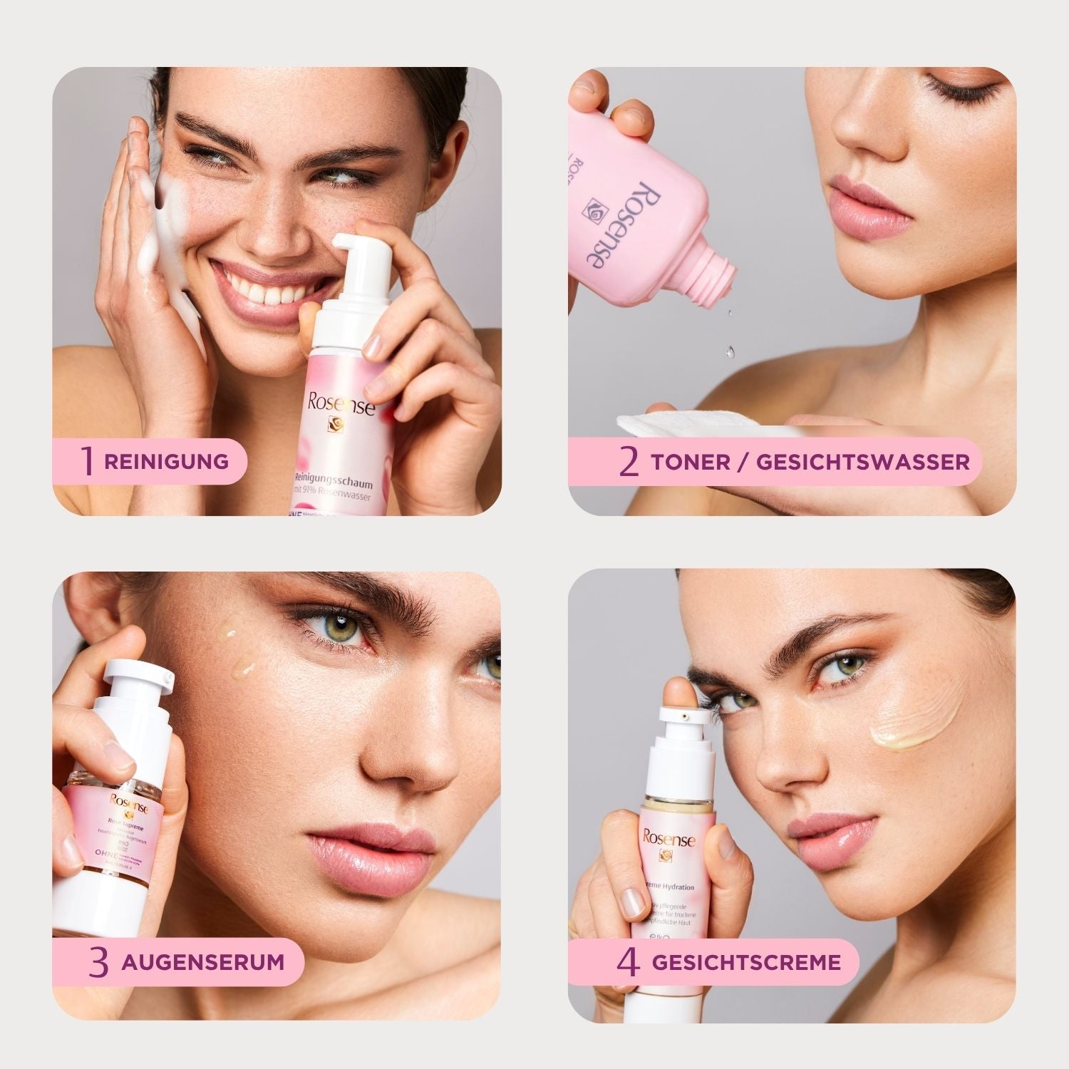 Rosense care set for normal and combination skin