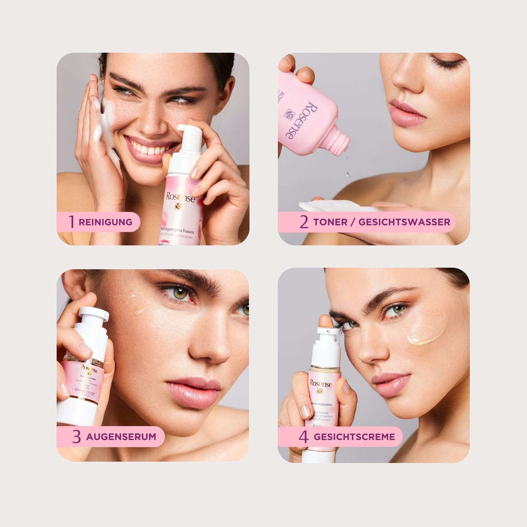Rosense care set for normal and combination skin