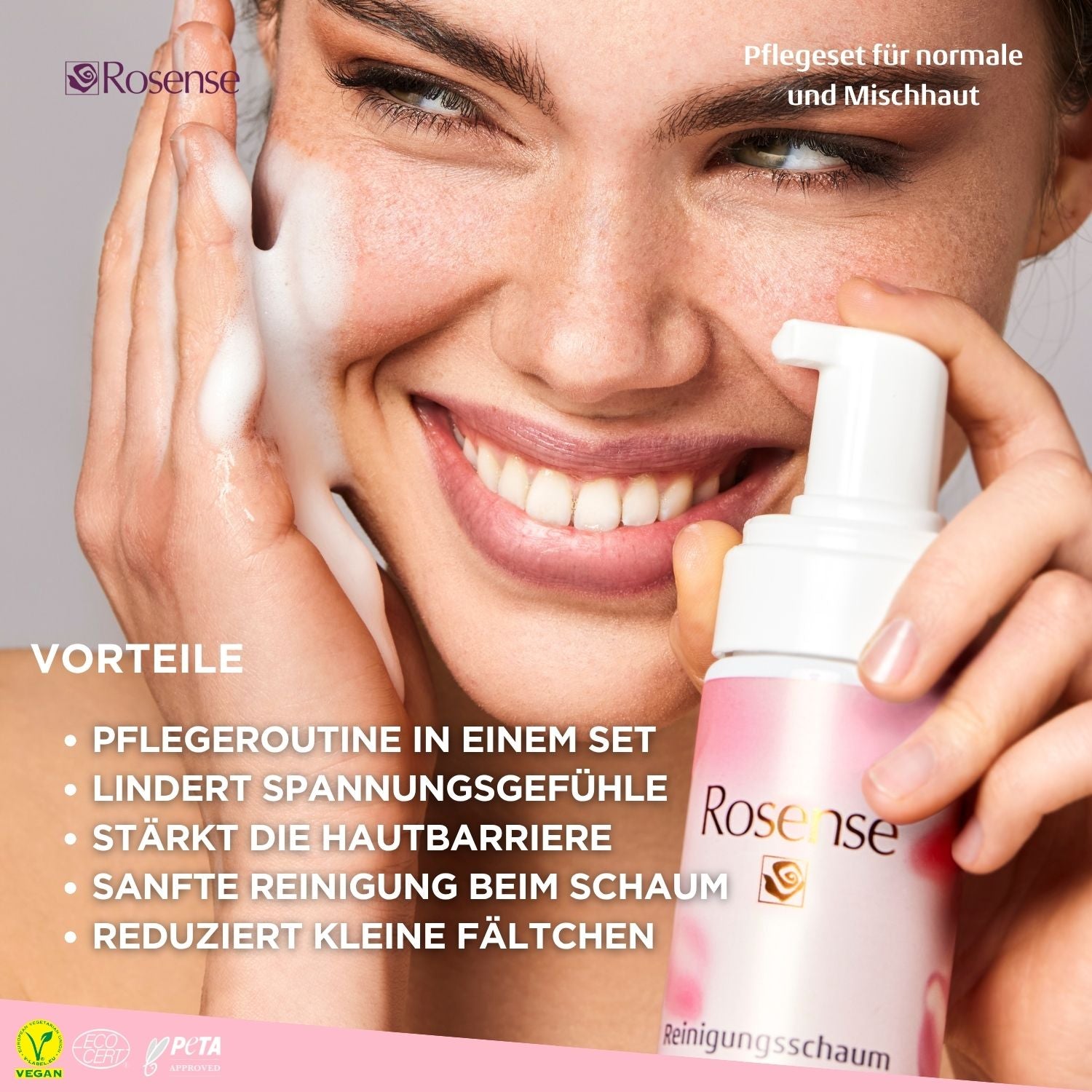 Rosense care set for normal and combination skin