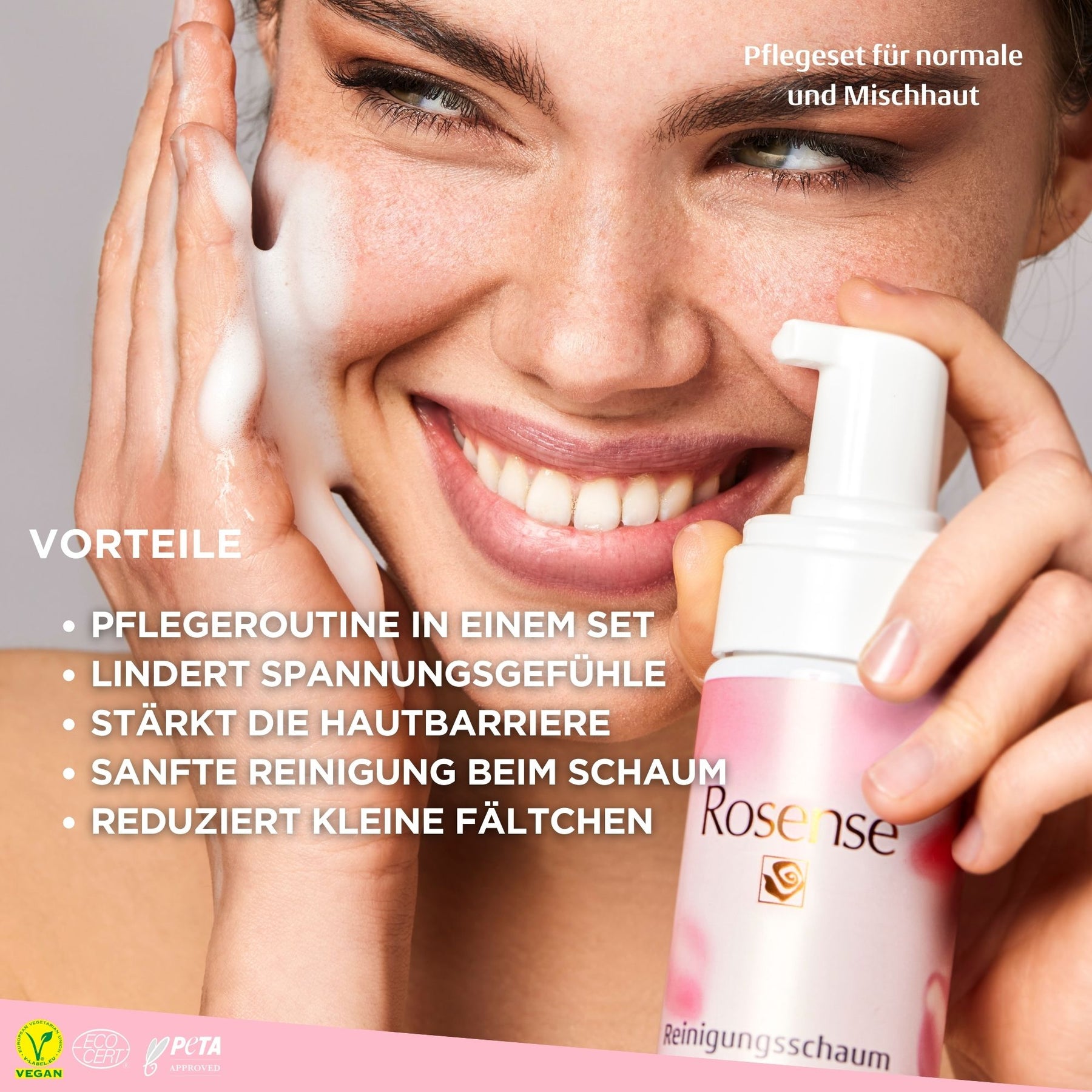 Rosense care set for normal and combination skin