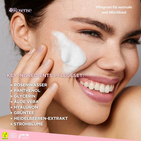 Rosense care set for normal and combination skin