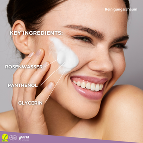 Rose water cleansing foam