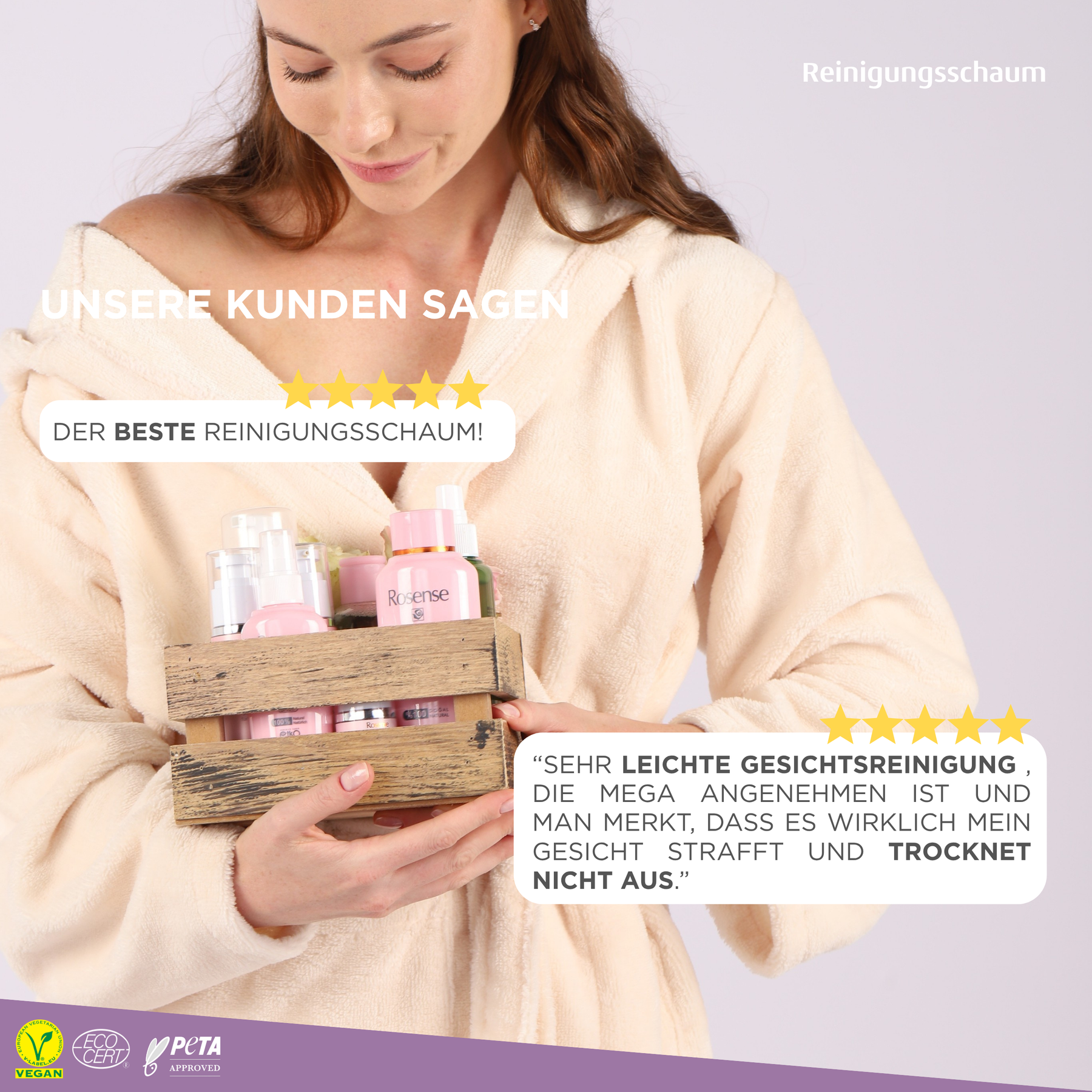 Rose water cleansing foam