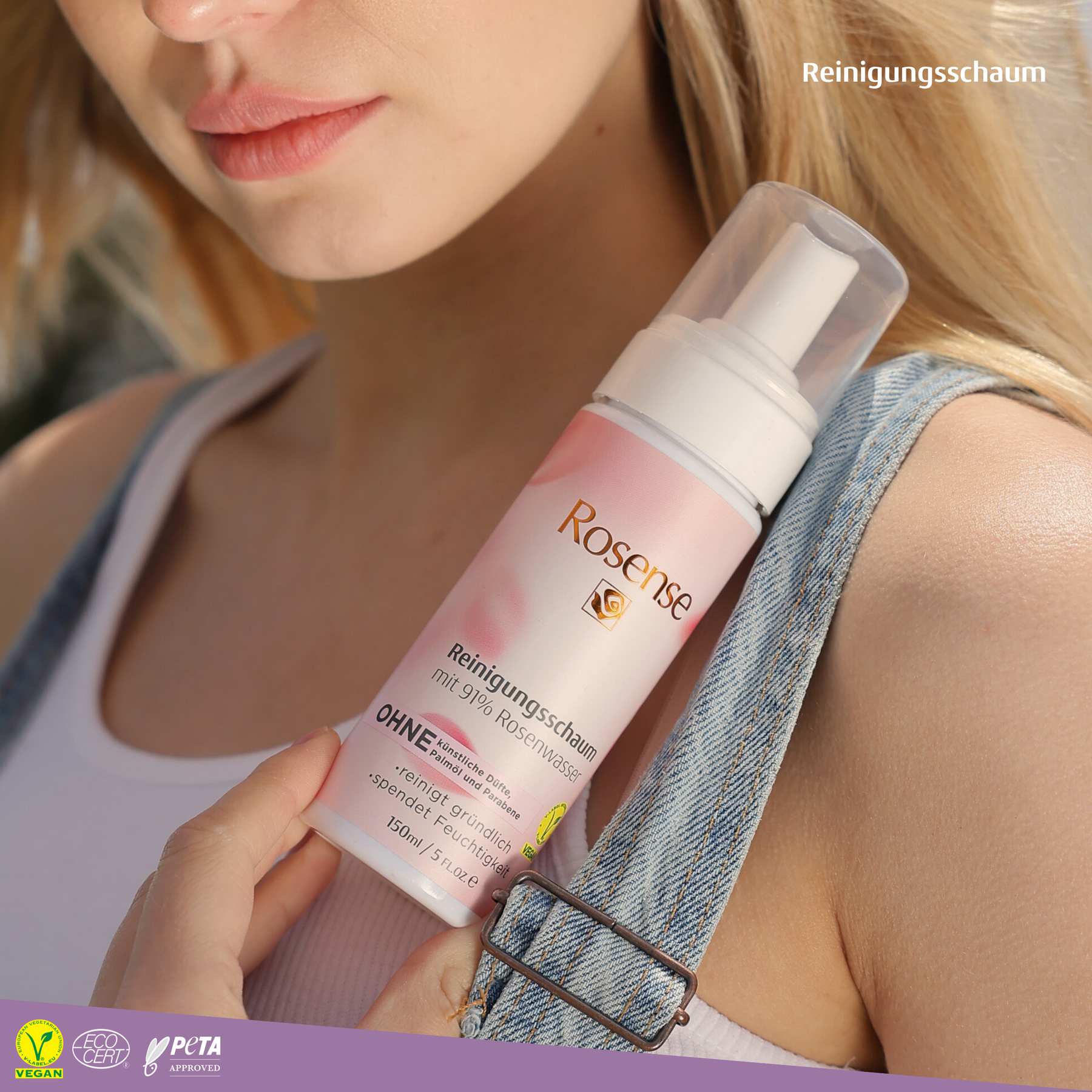 Rose water cleansing foam