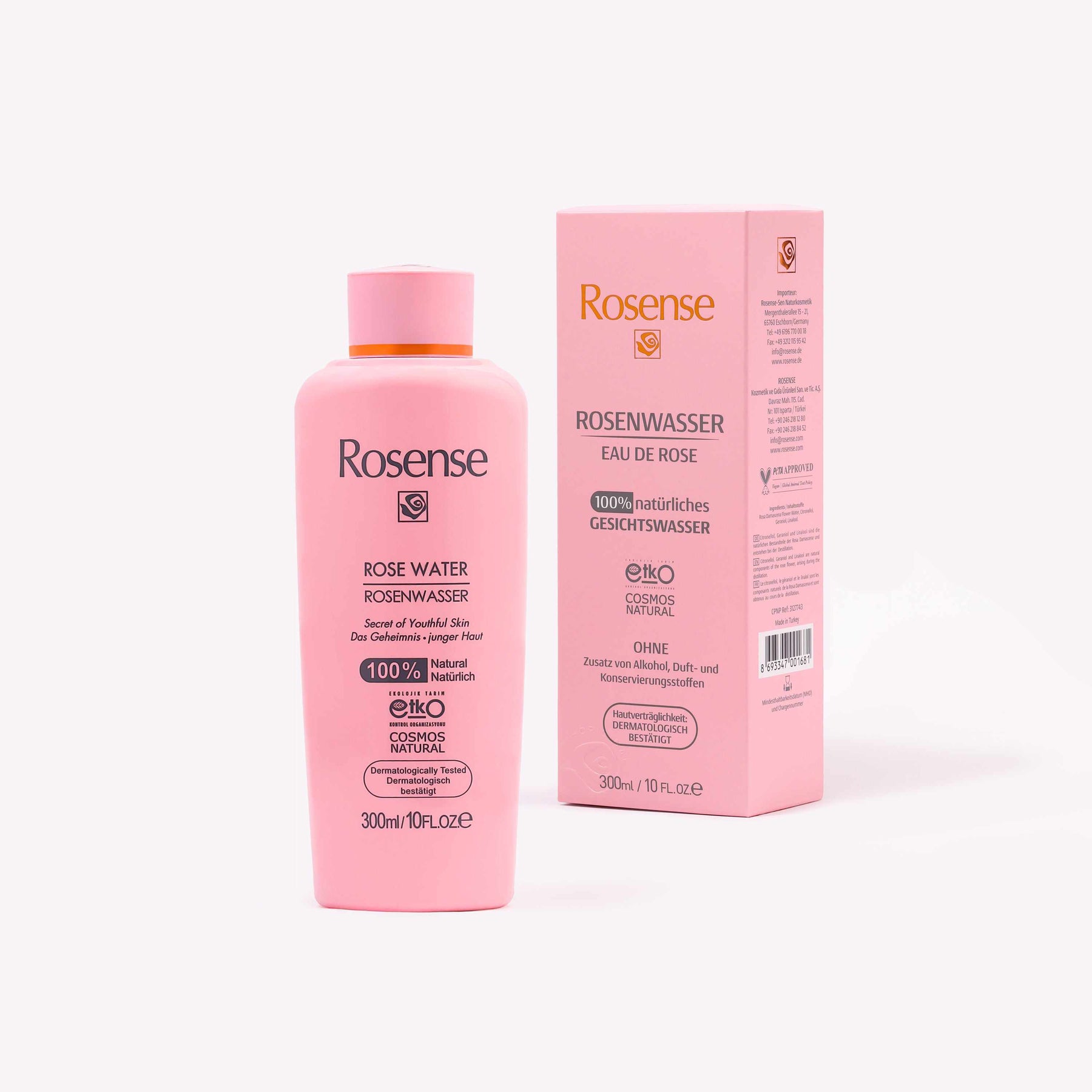 Rosense Rosenwasser 300 ml | Das Original – Nr. 1 Rosenwasser