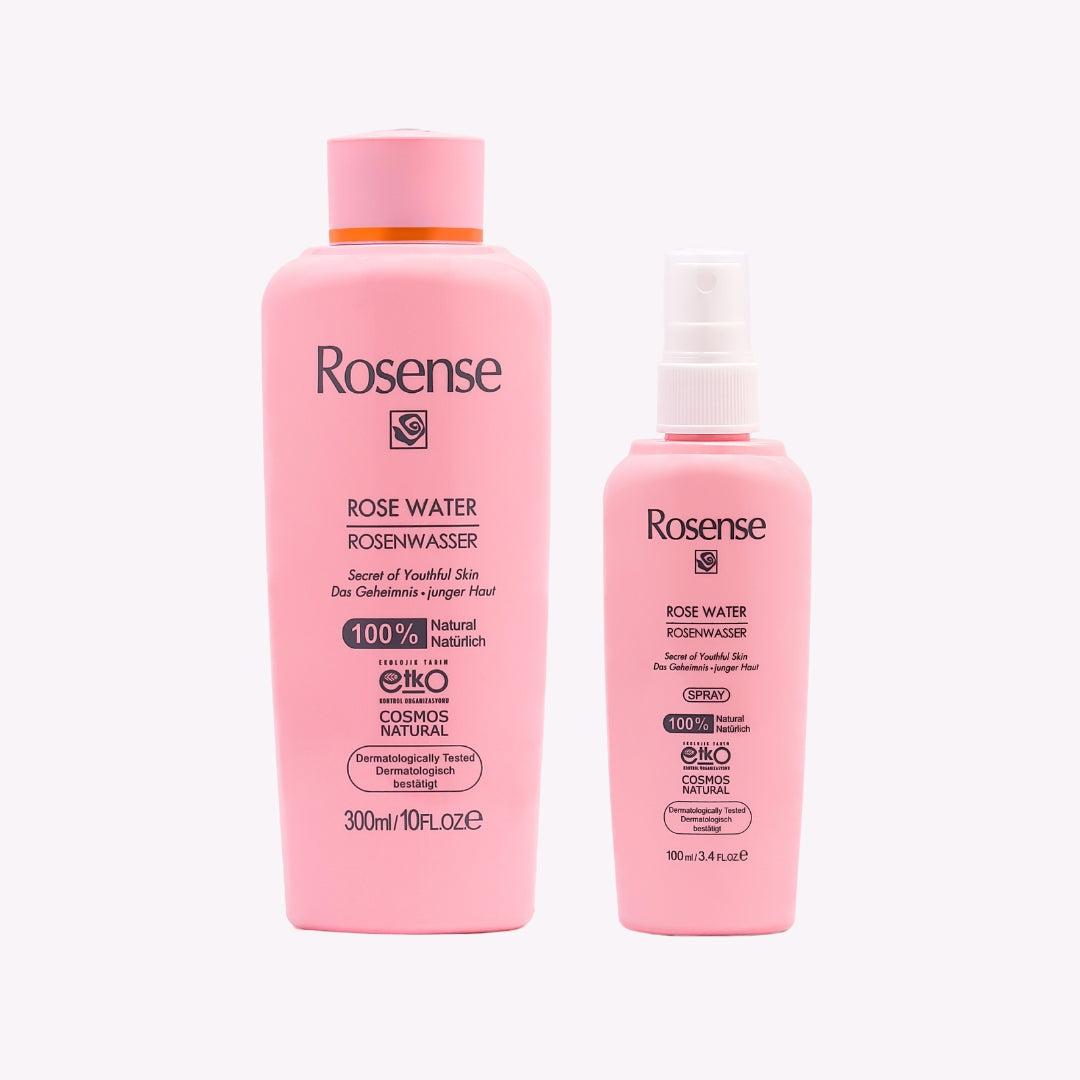 Rosense Rosenwasser Reiseset | mit nachfüllbarem Spray für unterwegs