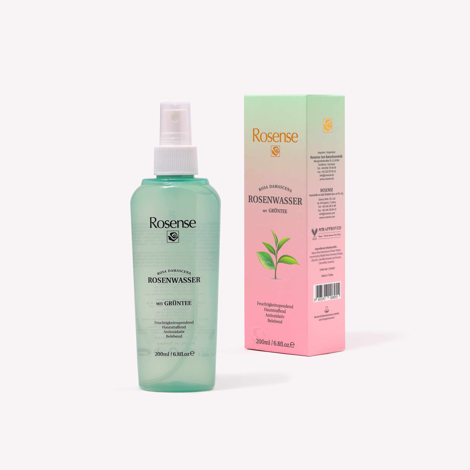 Rosense Rosenwasser mit Grüntee Spray - 200ml