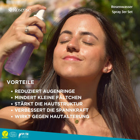 Rosense Rosenwasser Spray- 3er Set