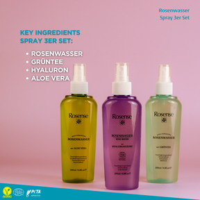 Rosense Rosenwasser Spray- 3er Set