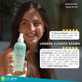 Rosense Rosenwasser Spray- 3er Set