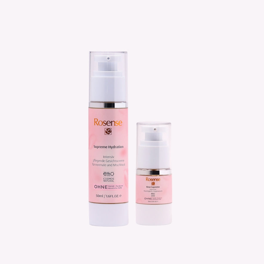 Rosense face cream for normal and combination skin and eye serum set