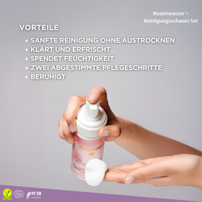 Rosense Rosenwasser 300 ml + Reinigungsschaum Set